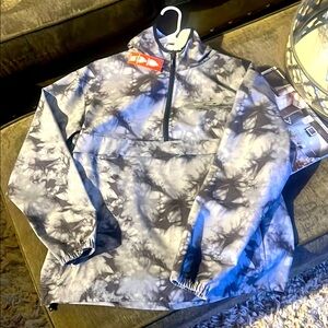 Black and White Tie-Dye Pullover Jacket unisex